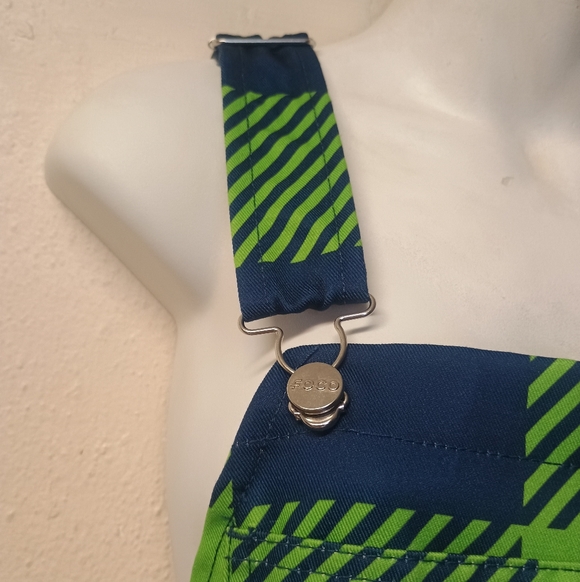 FOCO Seattle Seahawks plaid bib overalls Size: L - Picture 12 of 12